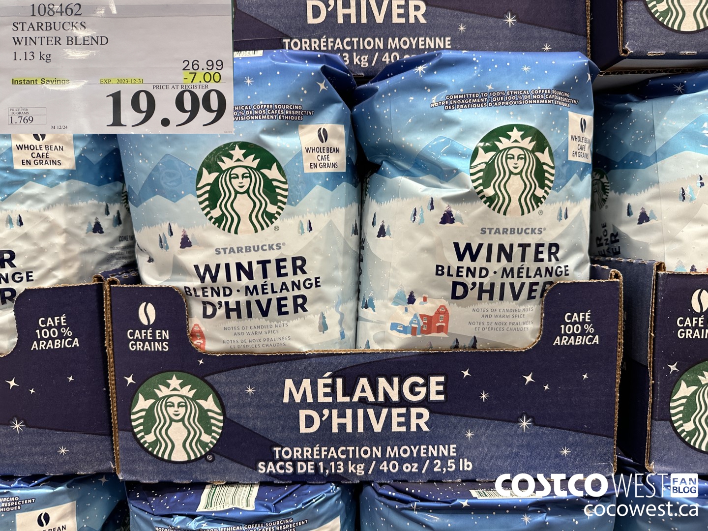 108462 STARBUCKS WINTER BLEND 1.13 KG ($7.00 INSTANT SAVINGS EXPIRES ON 2023-12-31) $19.99
