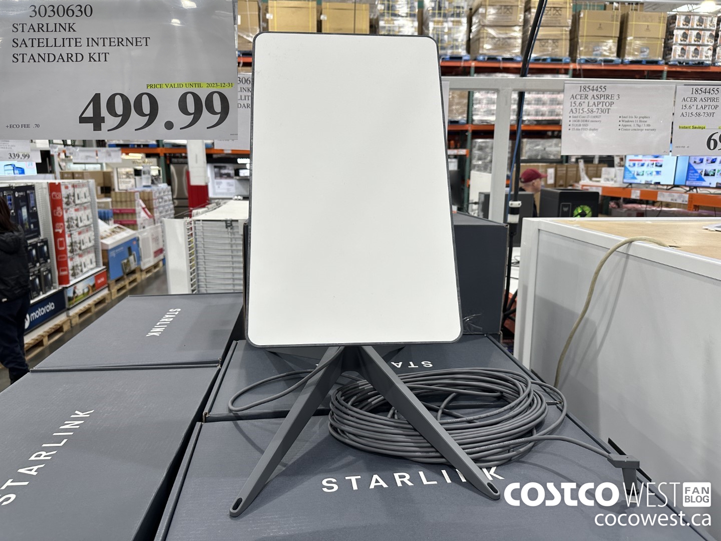 3030630 STARLINK SATELLITE INTERNET STANDARD KIT (EXPIRES ON 2023-12-31) $499.99