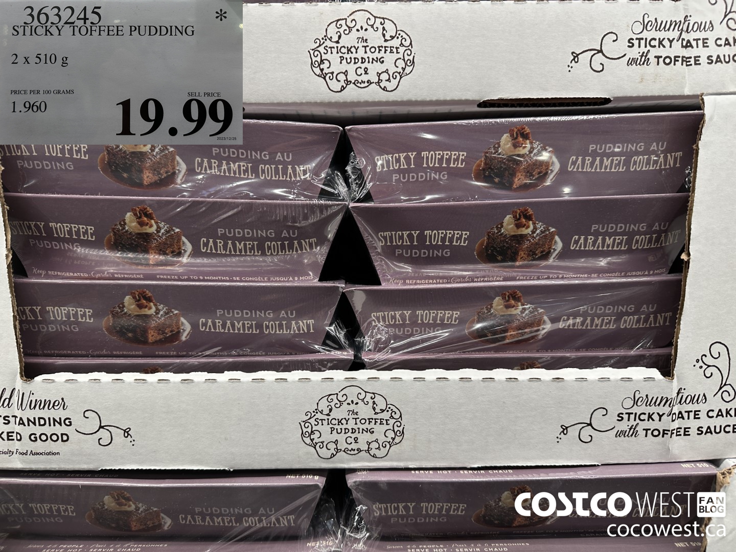 363245 STICKY TOFFEE PUDDING 2 X 510 G $19.99