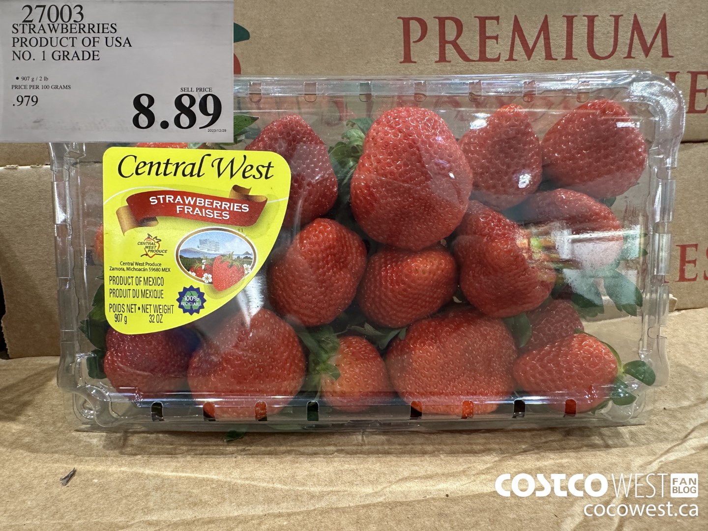 27003 STRAWBERRIES PRODUCT OF USA NO. 1 GRADE $8.89