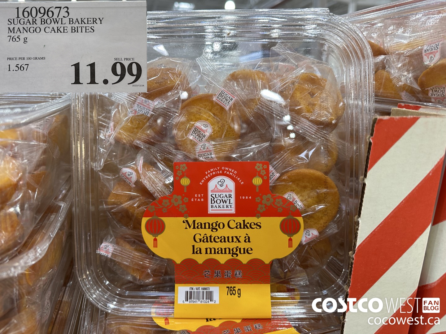 1609673 SUGAR BOWL BAKERY MANGO CAKE BITES 705 g  $11.99