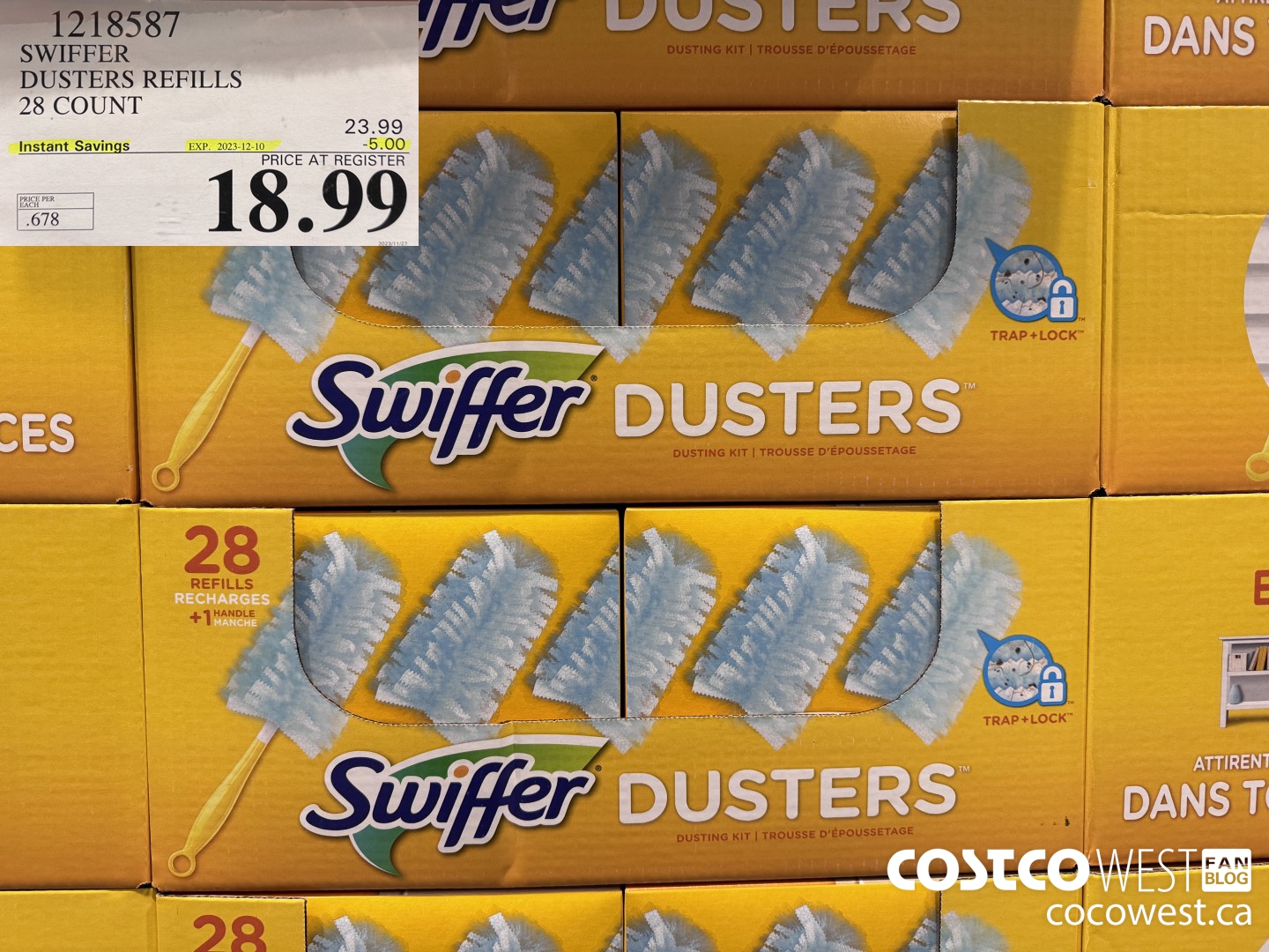 1218587 SWIFFER DUSTERS REFILLS 28 COUNT ($5.00 INSTANT SAVINGS EXPIRES ON 2023-12-10) $18.99