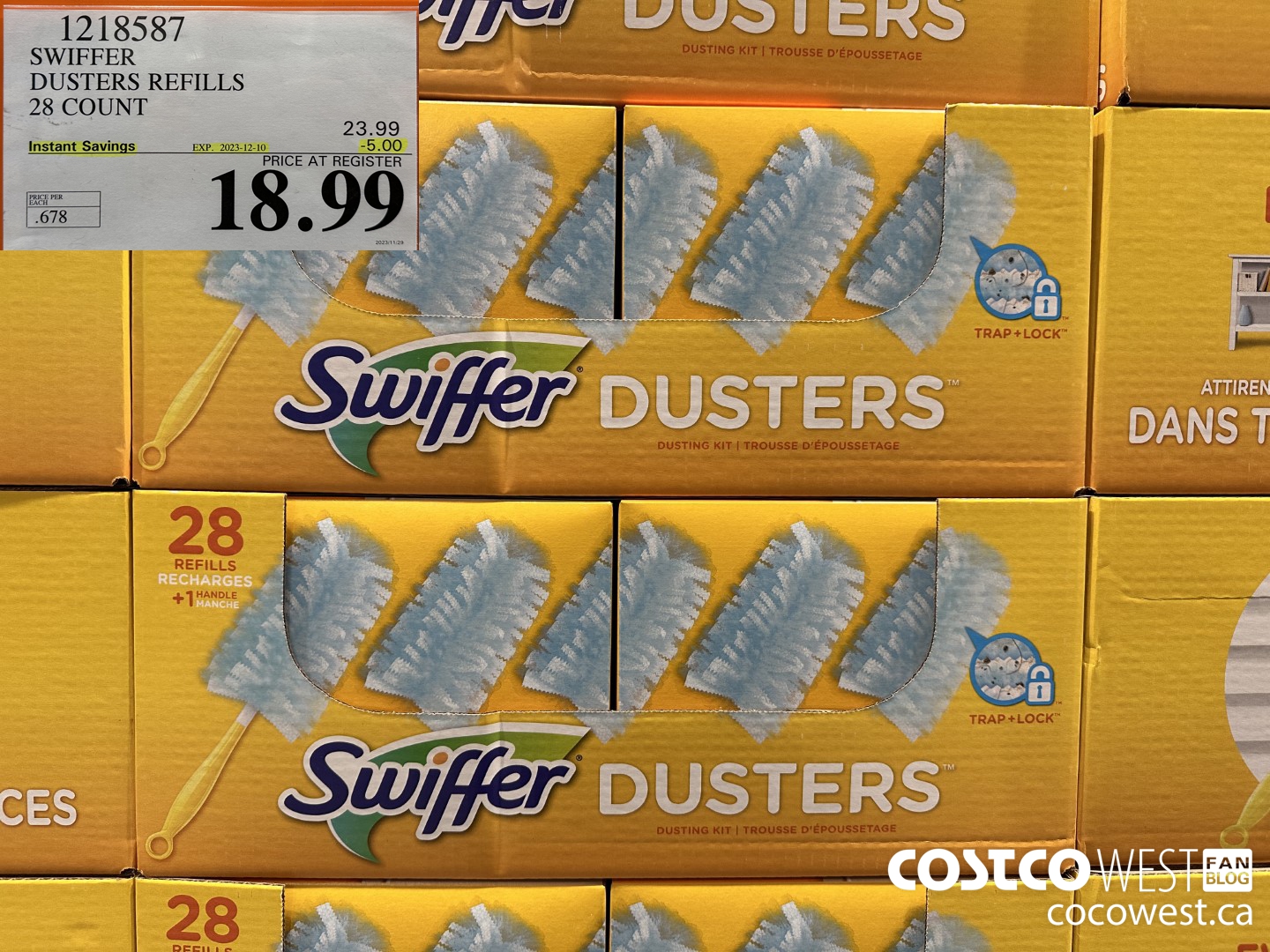 1218587 SWIFFER DUSTERS REFILLS 28 COUNT ($5.00 INSTANT SAVINGS EXPIRES ON 2023-12-10) $18.99