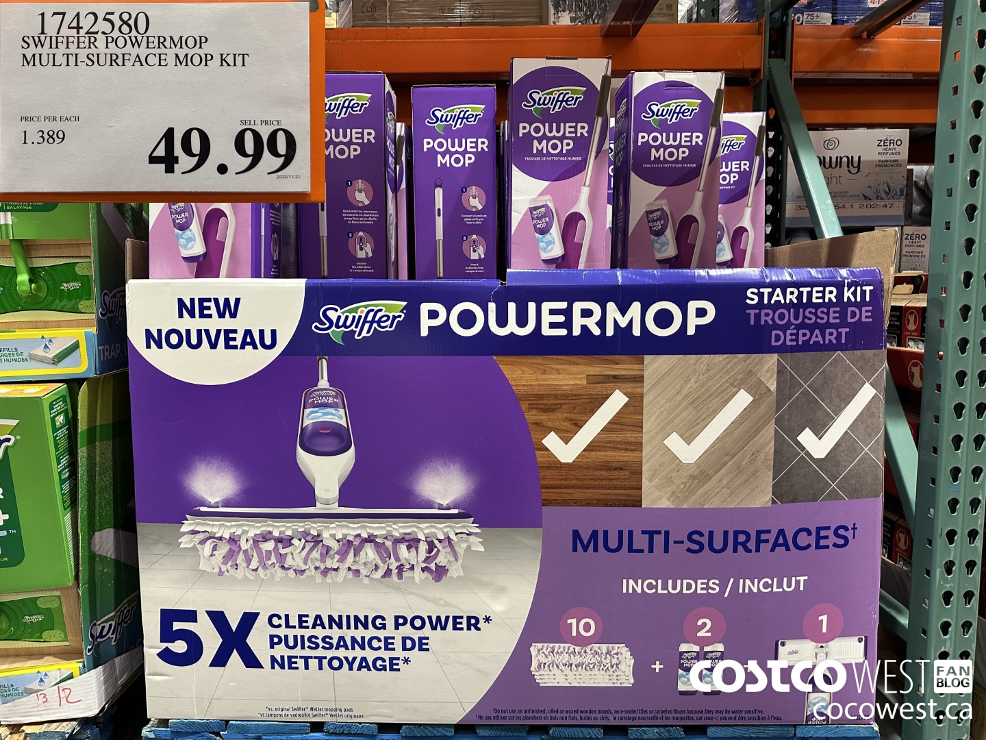 1742580 SWIFFER POWERMOP MULTI-SURFACE MOP KIT $49.99