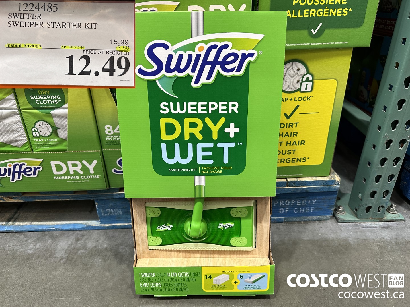 1224485 SWIFFER SWEEPER STARTER KIT ($3.50 INSTANT SAVINGS EXPIRES ON 2023-12-14) $12.49