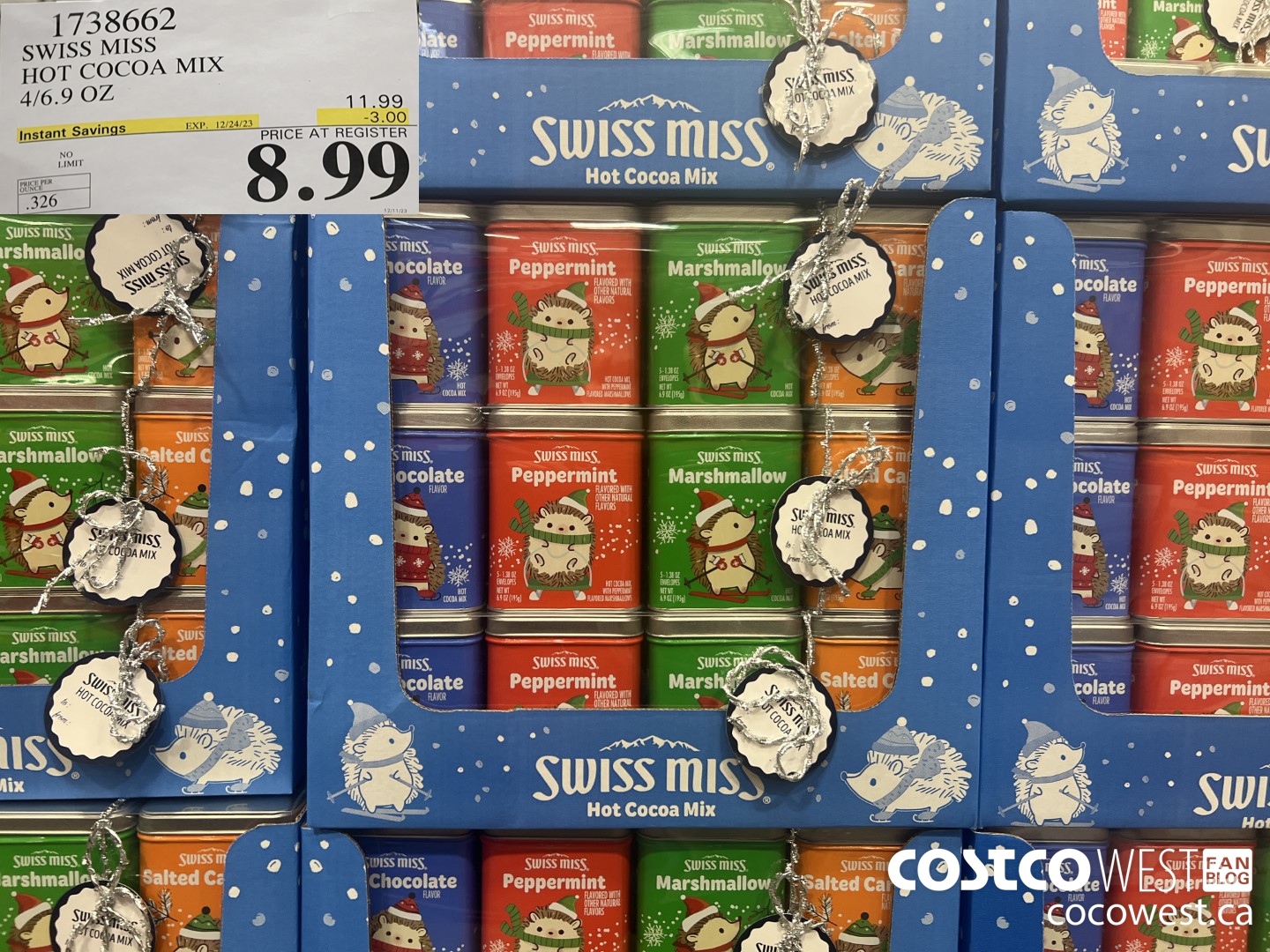 1738662 SWISS MISS HOT COCOA MIX 4/6.9 OZ ($3.00 INSTANT SAVINGS EXPIRES ON 2023-12-24) $8.99