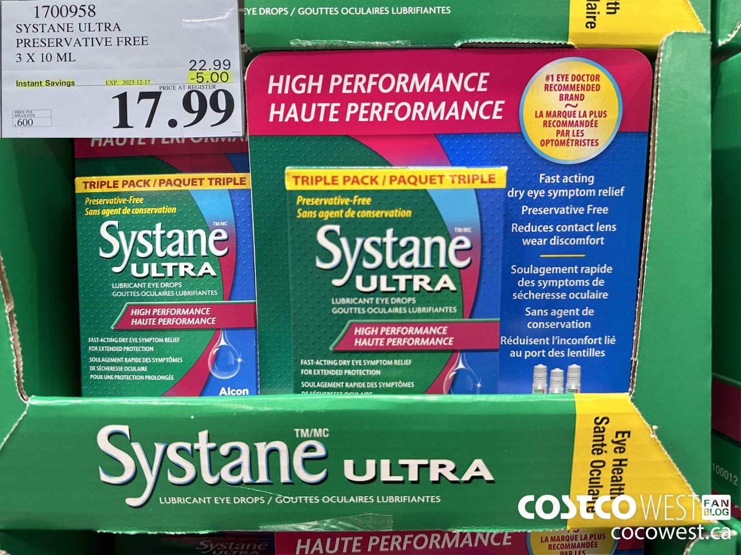 1700958 SYSTANE ULTRA PRESERVATIVE FREE 3 X 10 ML ($5.00 INSTANT SAVINGS EXPIRES ON 2023-12-17) $17.99