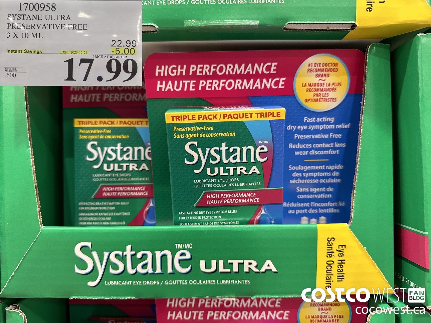 1700958 SYSTANE ULTRA PRESERVATIVE FREE 3 X 10 ML ($5.00 INSTANT SAVINGS EXPIRES ON 2023-12-24) $17.99