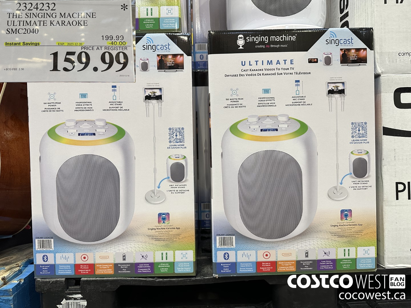 2324232 THE SINGING MACHINE ULTIMATE KARAOKE SMC2040 ($40.00 INSTANT SAVINGS EXPIRES ON 2023-12-20) $159.99