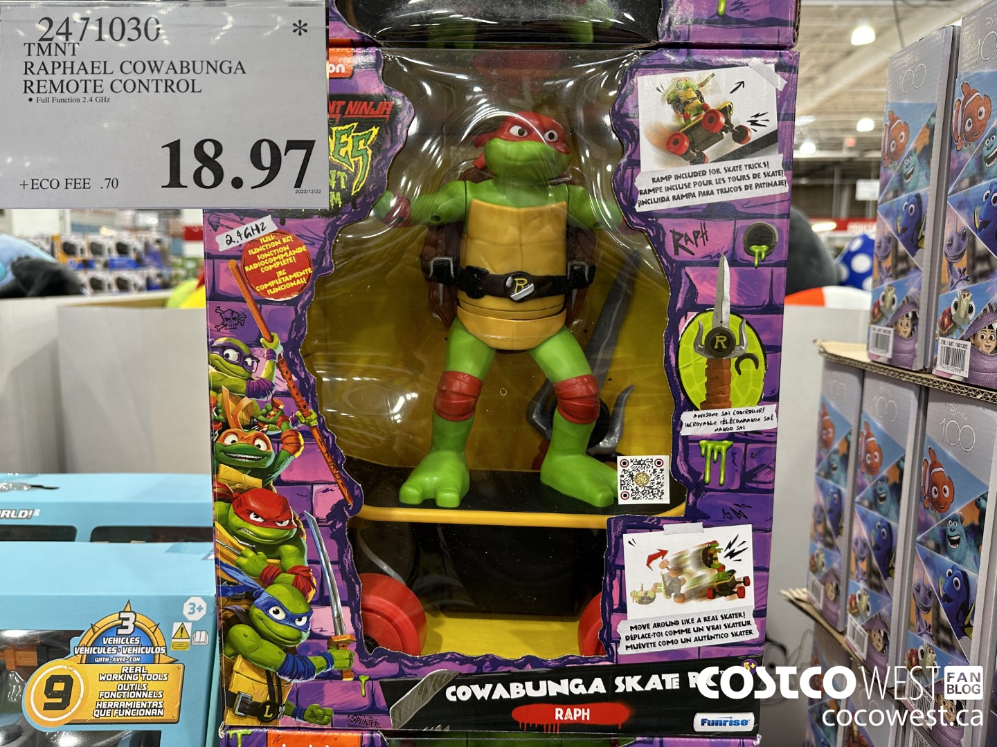 2471030 TMNT RAPHAEL COWABUNGA REMOTE CONTROL $18.97