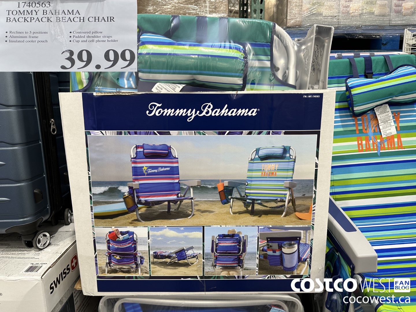 1740563 TOMMY BAHAMA BACKPACK BEAH CHAIR $39.99