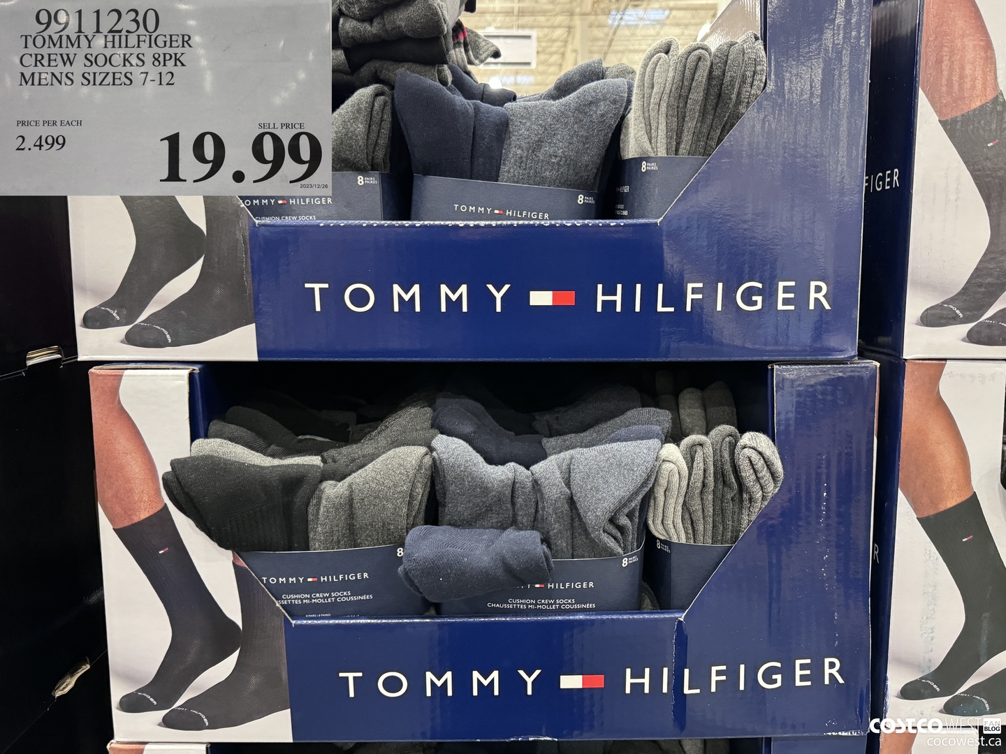 9911230 TOMMY HILFIGER CREW SOCKS 8PK MENS SIZES 7-12  $19.99