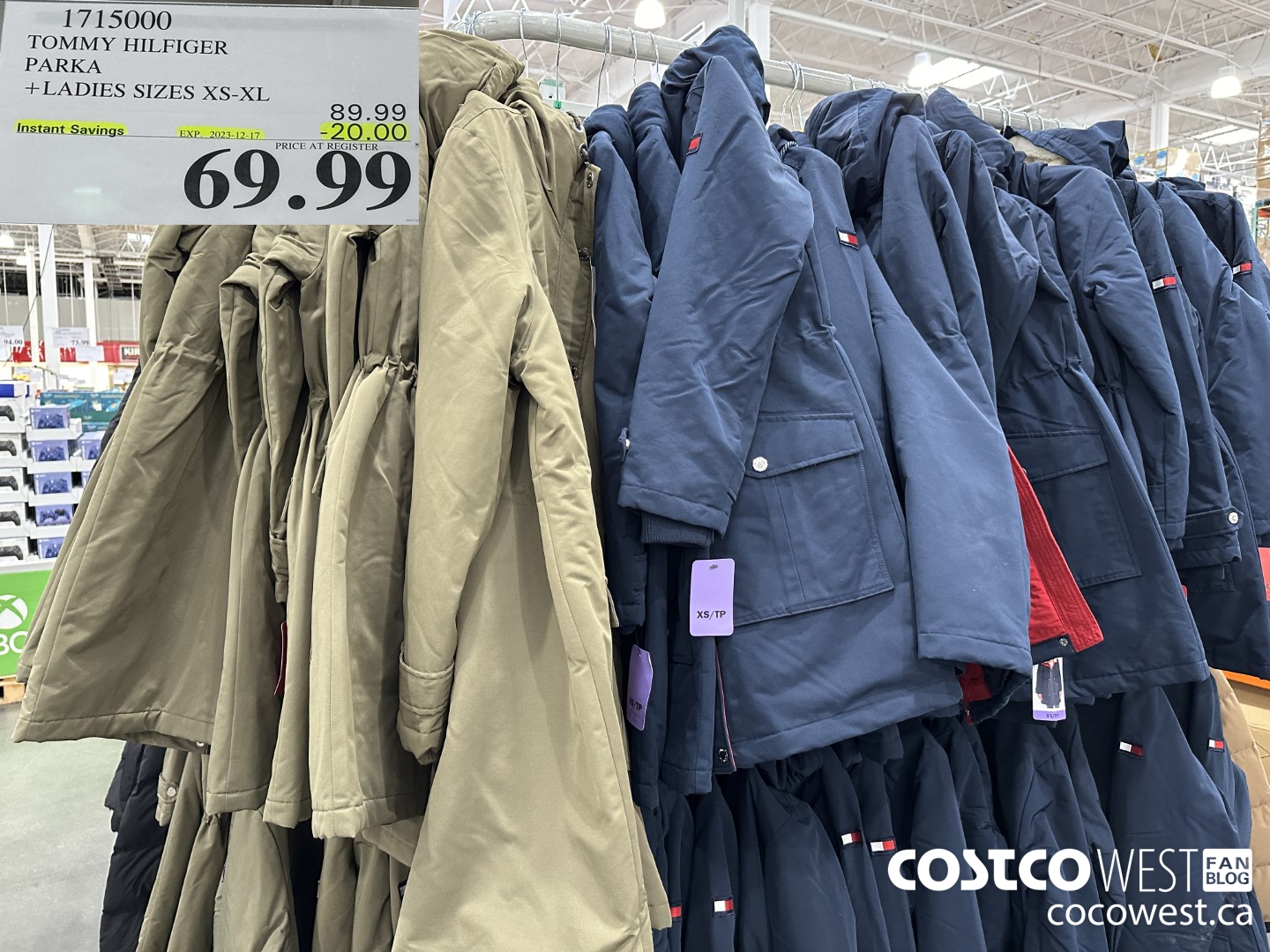 1715000 TOMMY HILFIGER PARKA LADIES SIZES XS-XL ($20.00 INSTANT SAVINGS EXPIRES ON 2023-12-17) $69.99