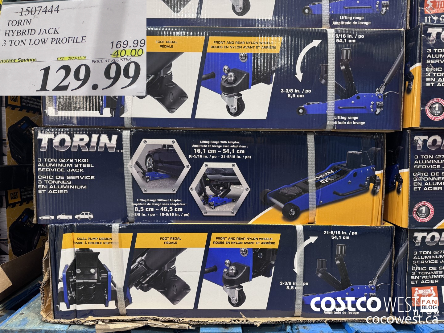 1507444 TORIN 3 TON HYBRID JACK LOW PROFILE ($40.00 INSTANT SAVINGS EXPIRES ON 2023-12-03) $129.99