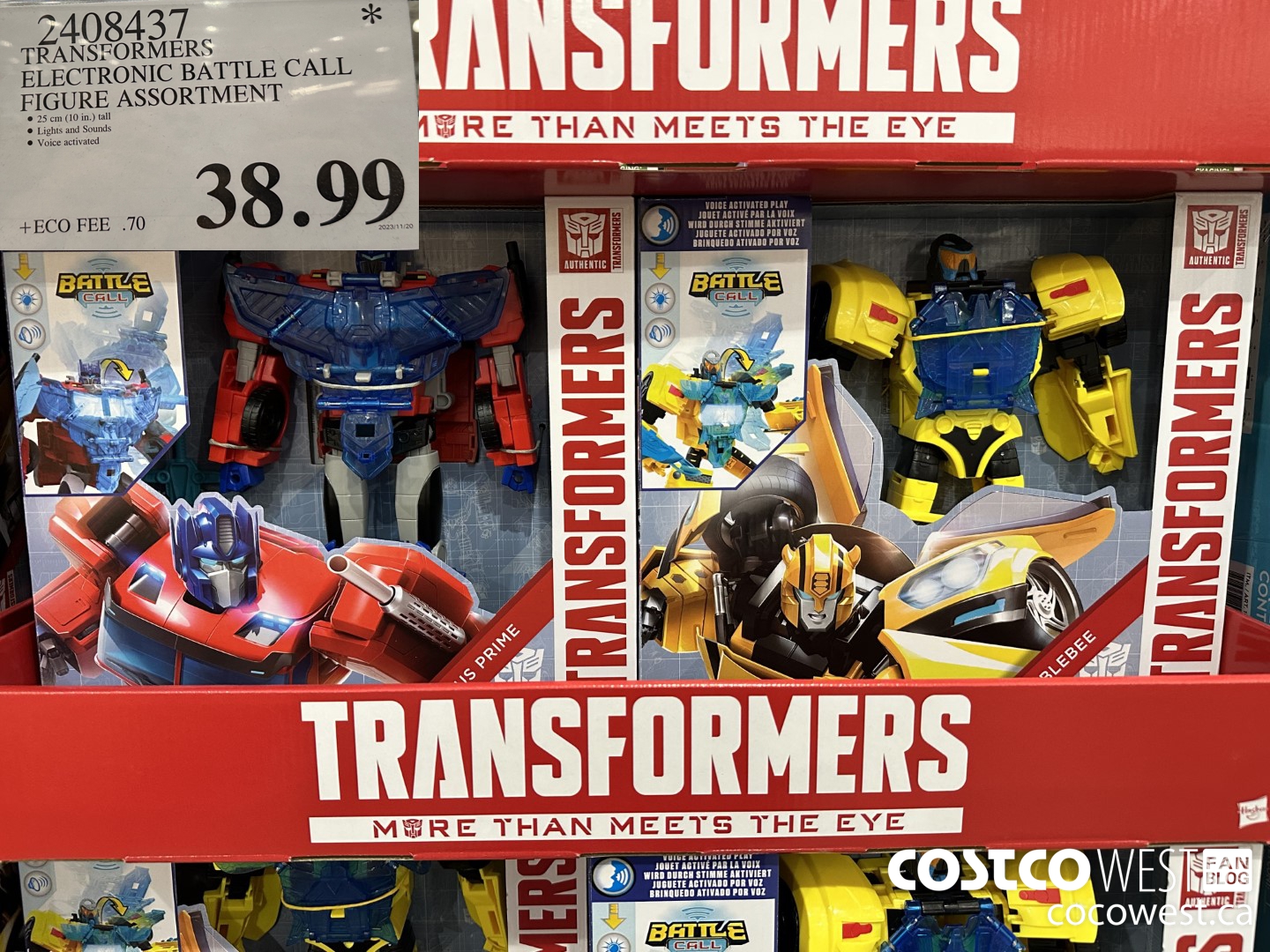 2408437 TRANSFORMERS ELECTRONIC BATTLE CALL FIGURE ASSORTMENT $38.99