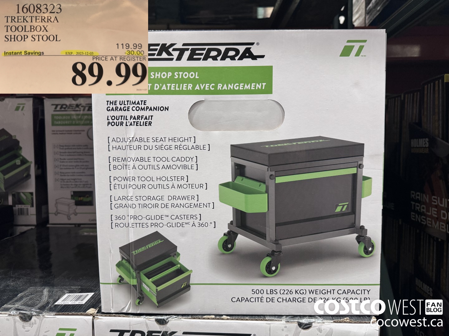 1608323 TREKTERRA TOOLBOX SHOP STOOL ($30.00 INSTANT SAVINGS EXPIRES ON 2023-12-03) $89.99