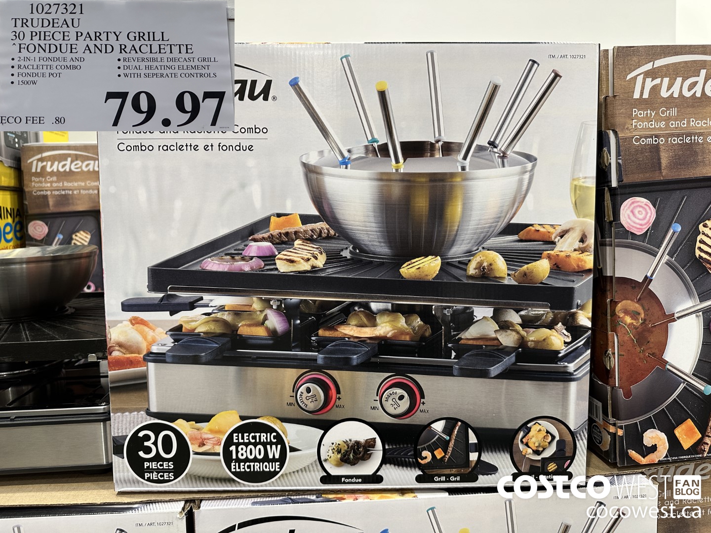 1027321 TRUDEAU 30 PIECE PARTY GRILL AND FONDUE SET $79.97