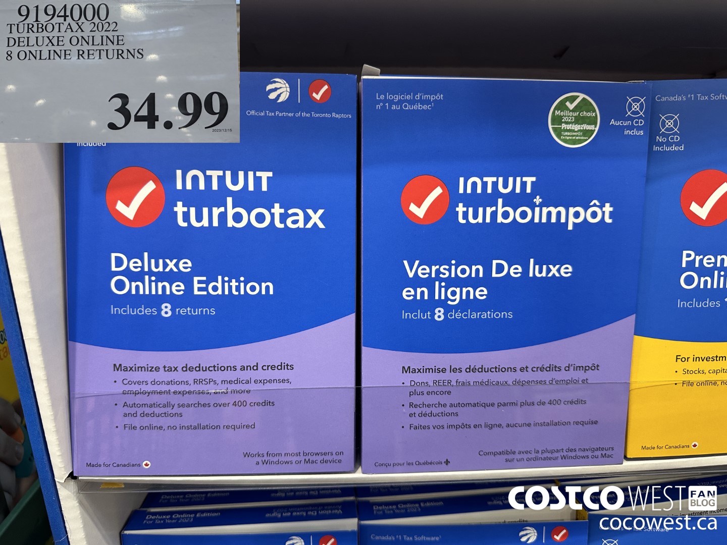 9194000 TURBOTAX 2022 DELUXE ONLINE 8 ONLINE RETURNS $34.99