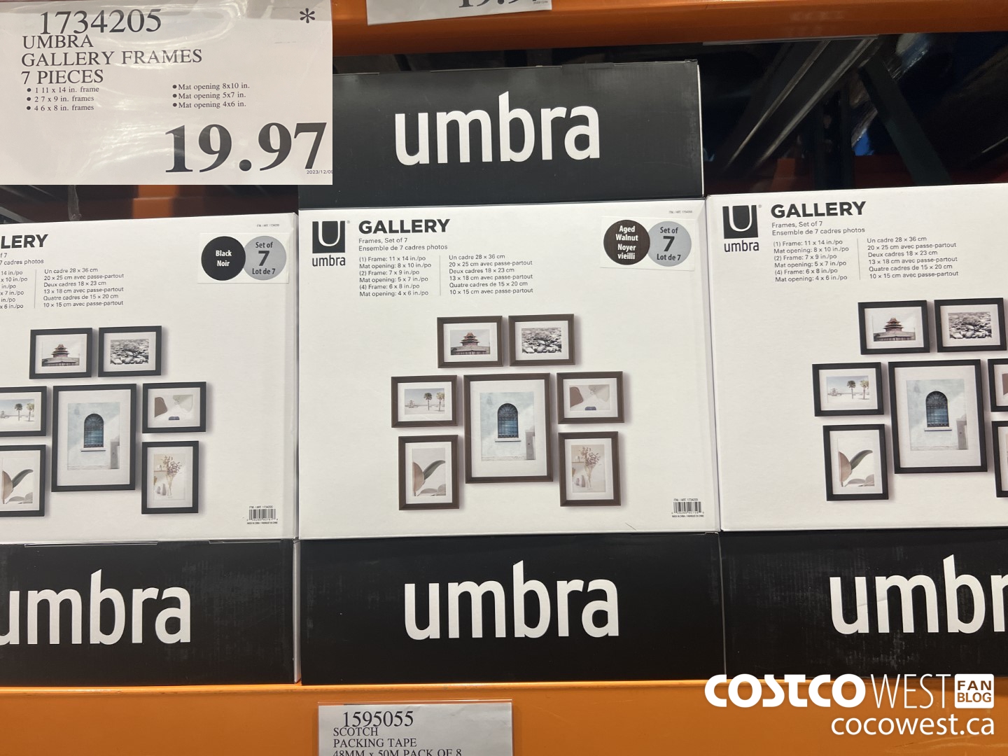1734205 UMBRA GALLERY FRAMES 7 PIECES $19.97