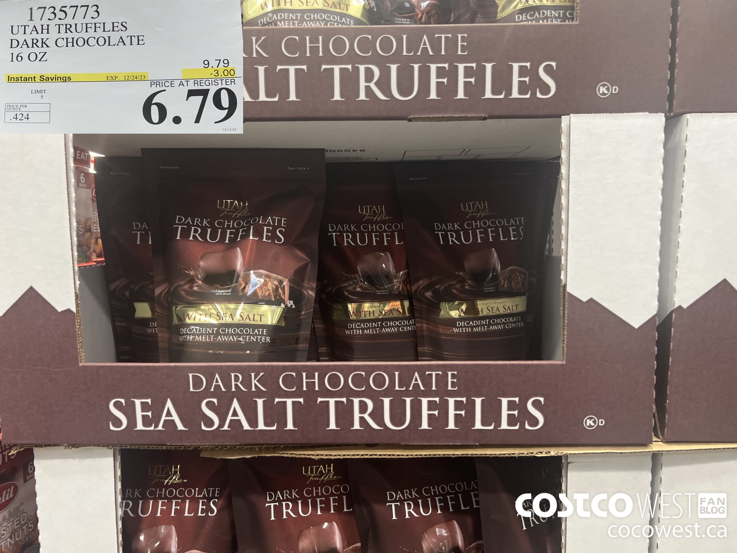 1735773 UTAH TRUFFLES DARK CHOCOLATE 16 OZ ($3.00 INSTANT SAVINGS EXPIRES ON 2023-12-24) $6.79