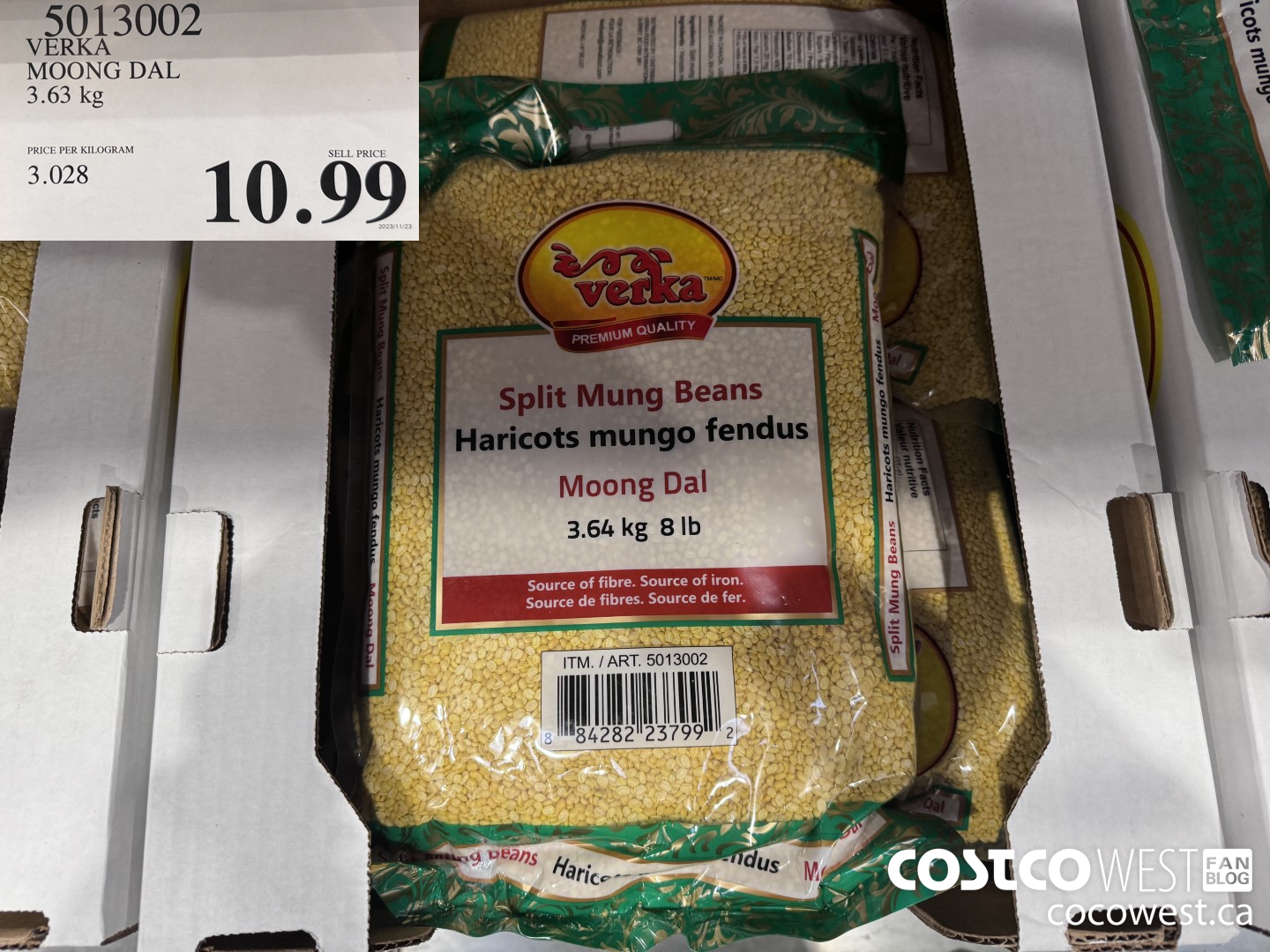 5013002 VERKA MOONG DAL 3.63 KG $10.99