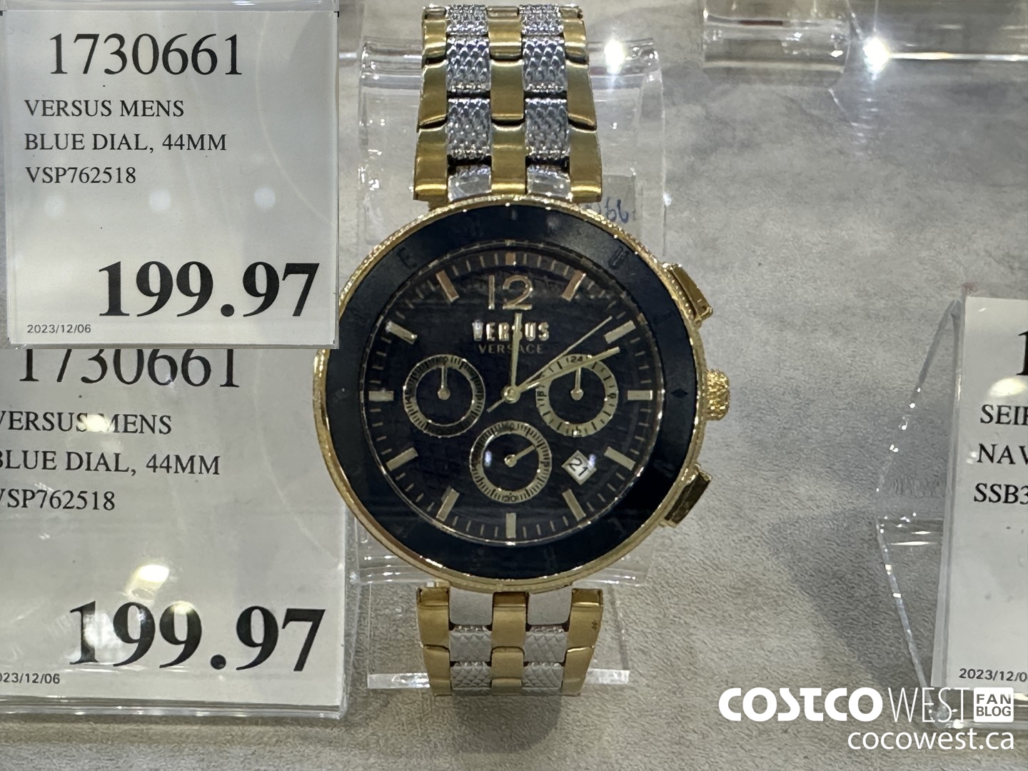 1730661 VERSUS MENS BLUE DIAL, 44MM VSP762518 $199.97