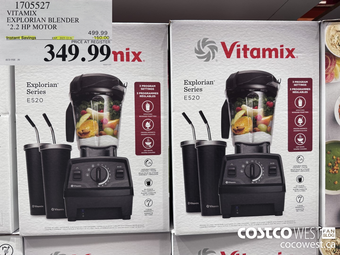 1705527 VITAMIX EXPLORIAN BLENDER 2.2 HP MOTOR ($150.00 INSTANT SAVINGS EXPIRES ON 2023-12-31) $349.99