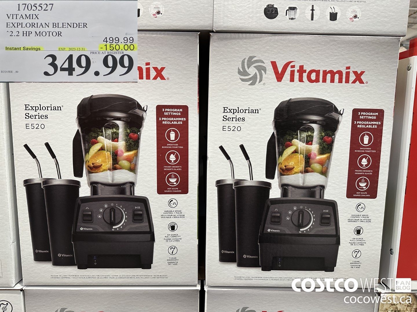 1705527 VITAMIX EXPLORIAN BLENDER 2.2 HP MOTOR ($150.00 INSTANT SAVINGS EXPIRES ON 2023-12-31) $349.99