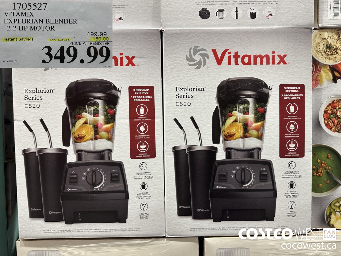 1705527 VITAMIX EXPLORIAN BLENDER 2.2 HP MOTOR ($150.00 INSTANT SAVINGS EXPIRES ON 2023-12-31) $349.99