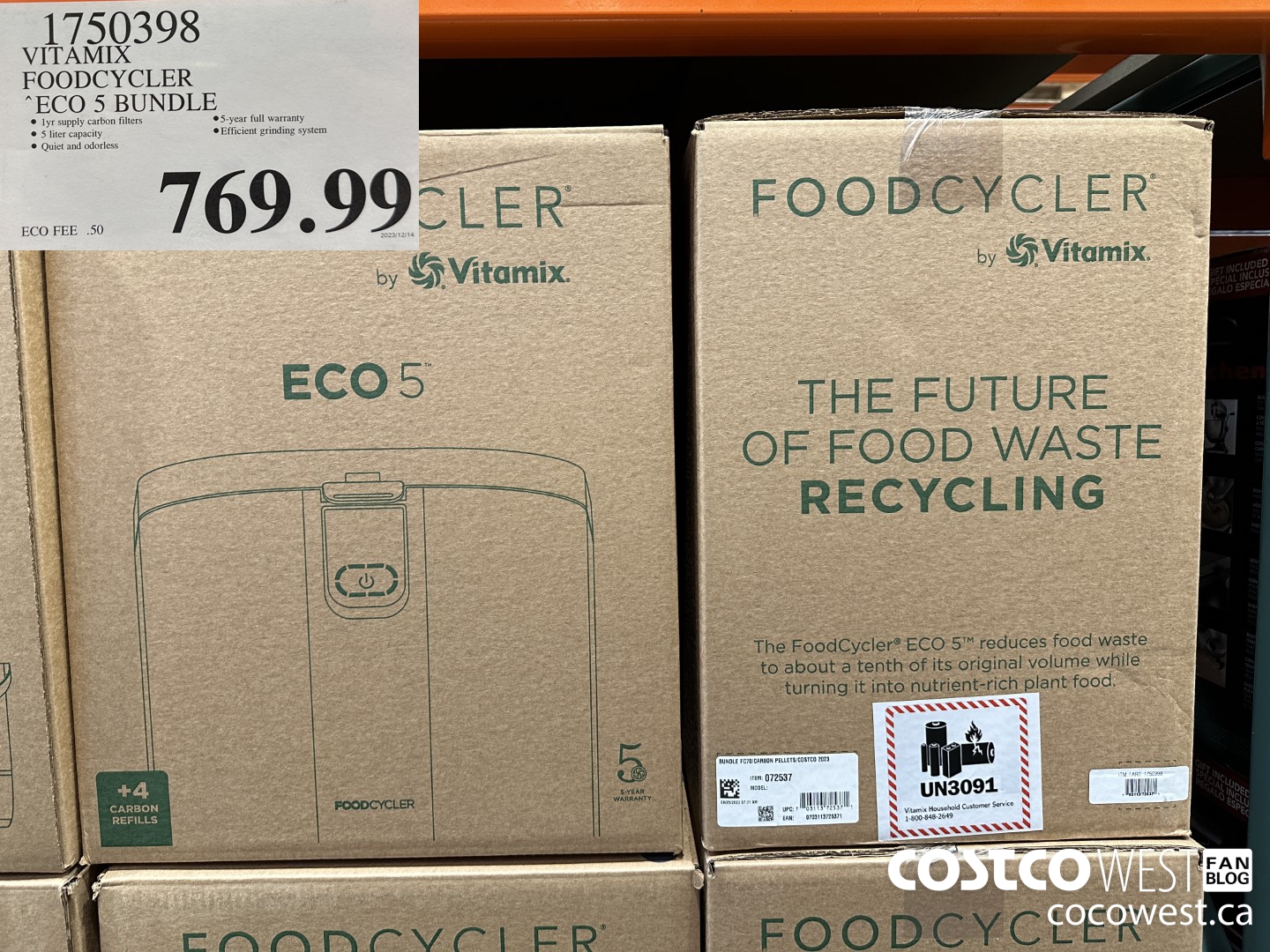 1750398 VITAMIX FOODCYCLER ECO 5 BUNDLE $769.99