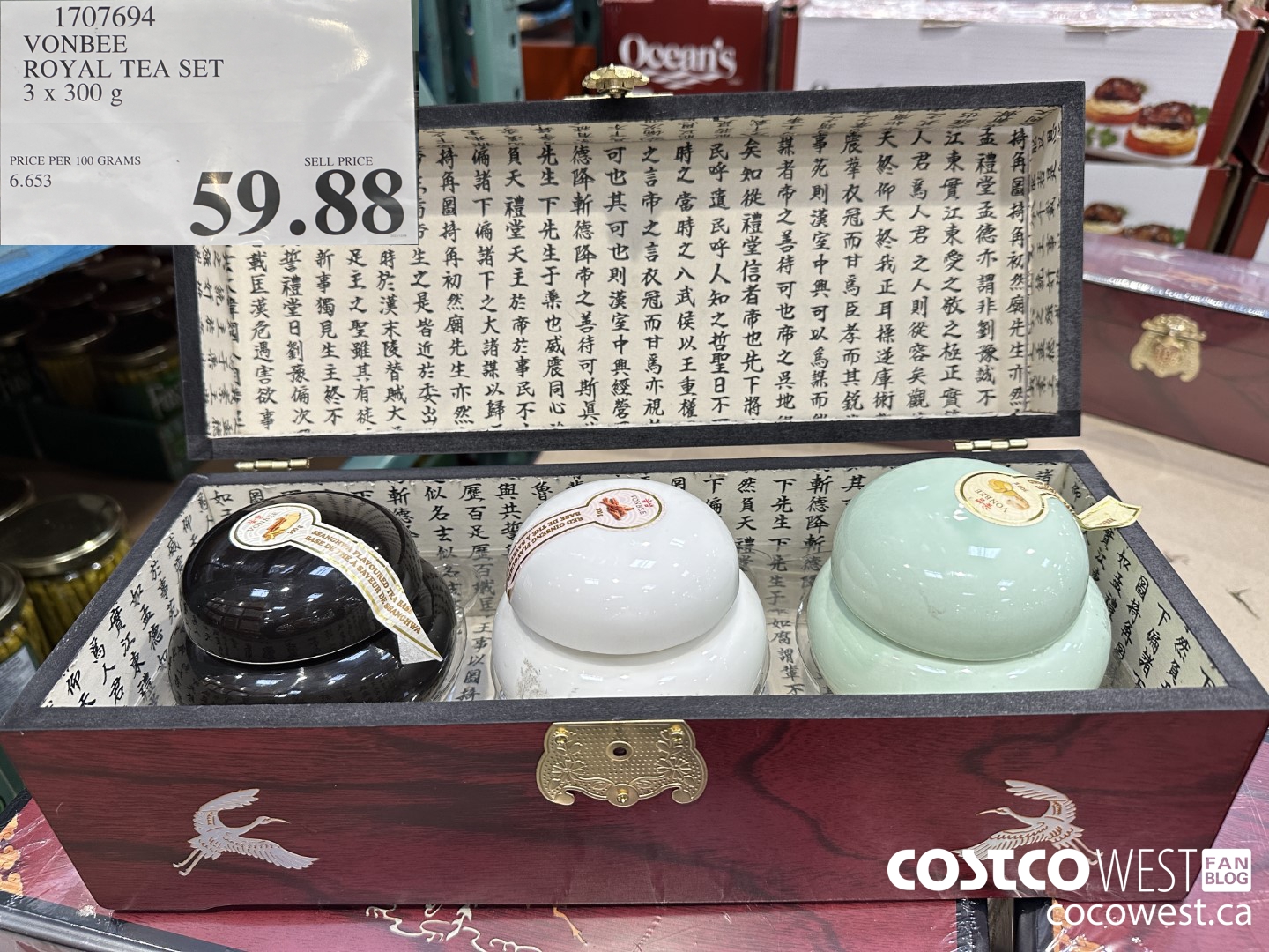 1707694 VONBEE ROYAL TEA SET 3 X 300G $59.88