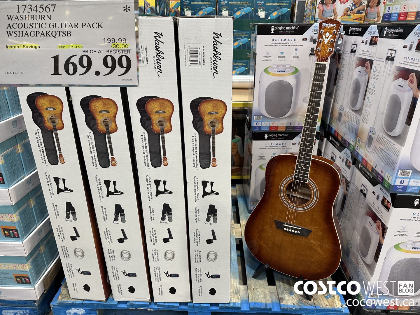 1734567 WASHBURN ACOUSTIC GUITAR PACK WSHAGPAKQTSB ($30.00 INSTANT SAVINGS EXPIRES ON 2023-12-27) $169.99