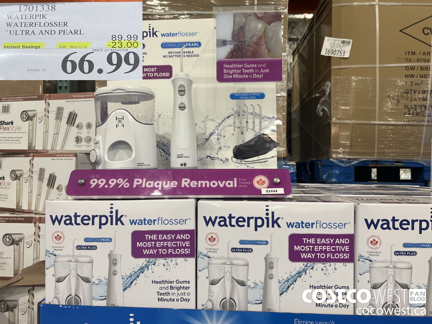 1701338 WATERPIK WATERFLOSSER ULTRA AND PEARL ($23.00 INSTANT SAVINGS EXPIRES ON 2023-12-31) $66.99