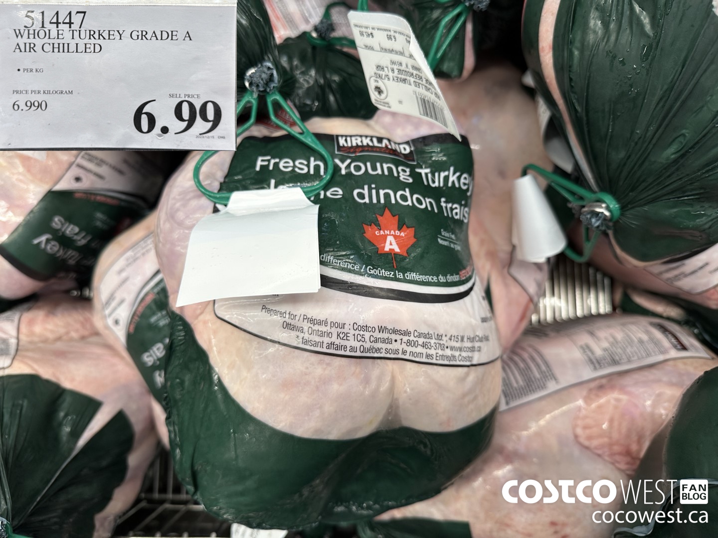 51447 WHOLE TURKEY GRADE A AIR CHILLED $6.99