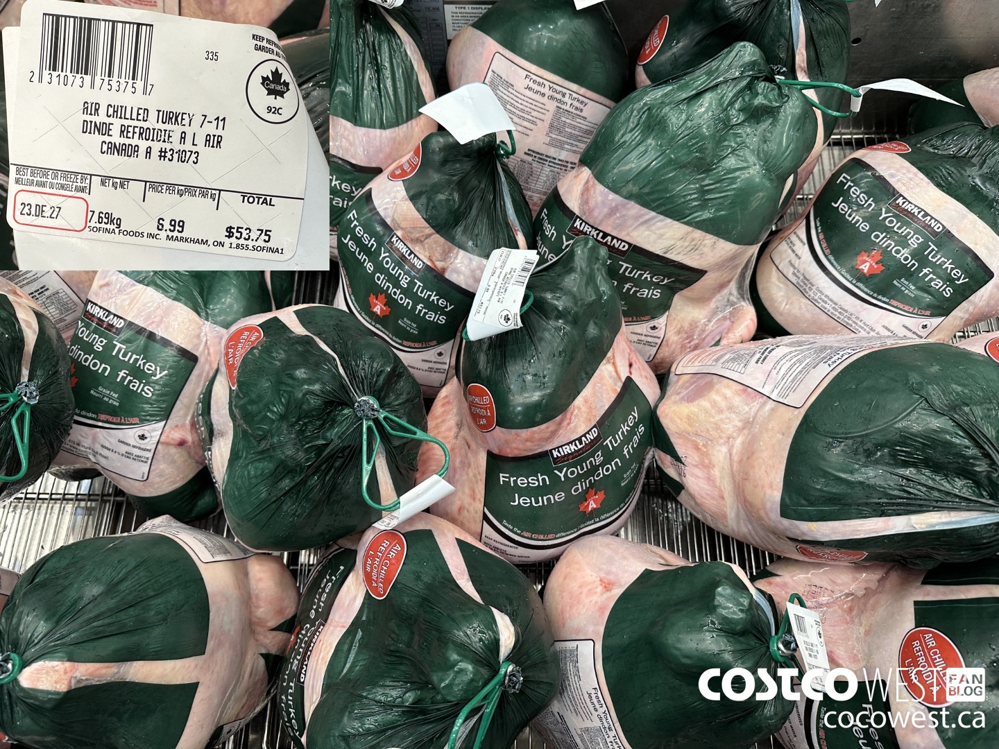 31073 WHOLE TURKEY GRADE A AIR CHILLED 7-11KG $6.99