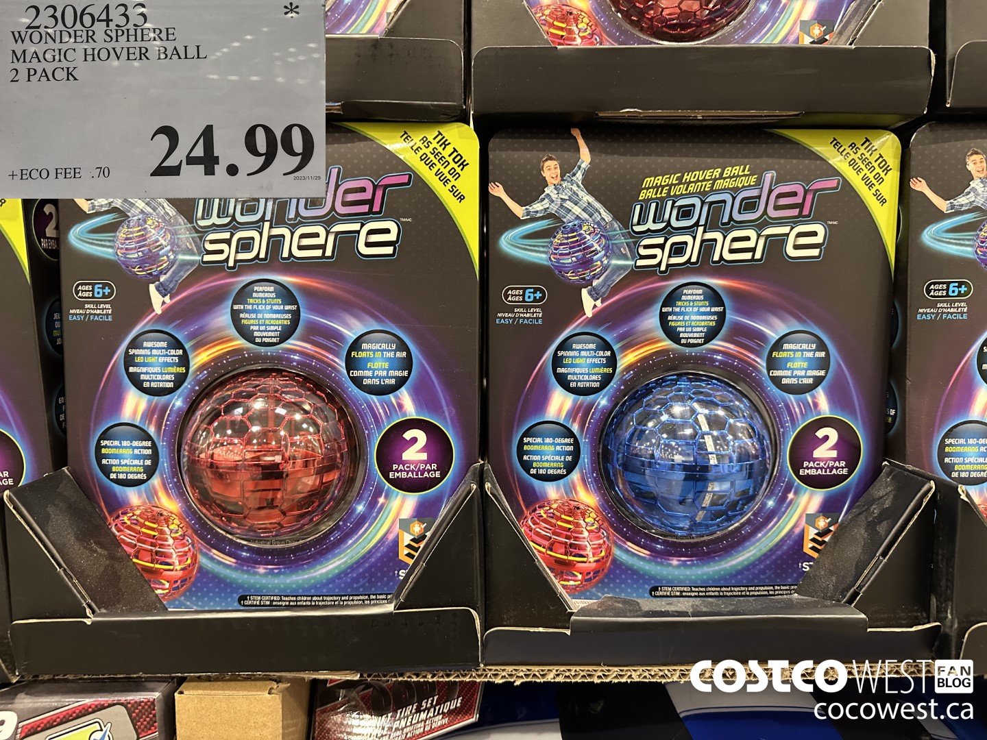 2306433 WONDER SPHERE MAGIC HOVER BALL 2 PACK $24.99