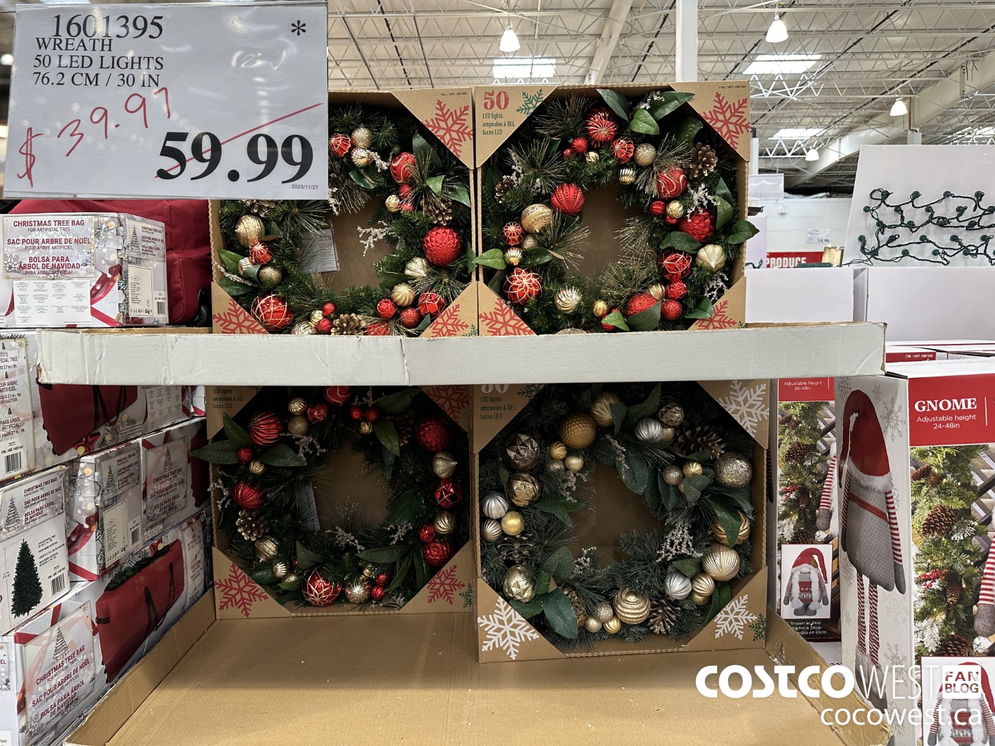 1601395 WREATH 50 LED LIGHTS 76.2 CM / 30 IN $39.97