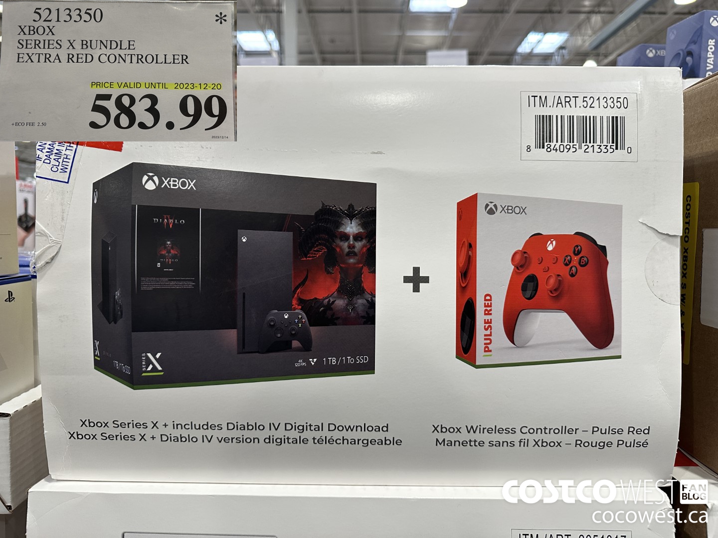 5213350 XBOX SERIES X CONSOLE EXTRA RED CONTROLLER (EXPIRES ON 2023-12-20) $583.99