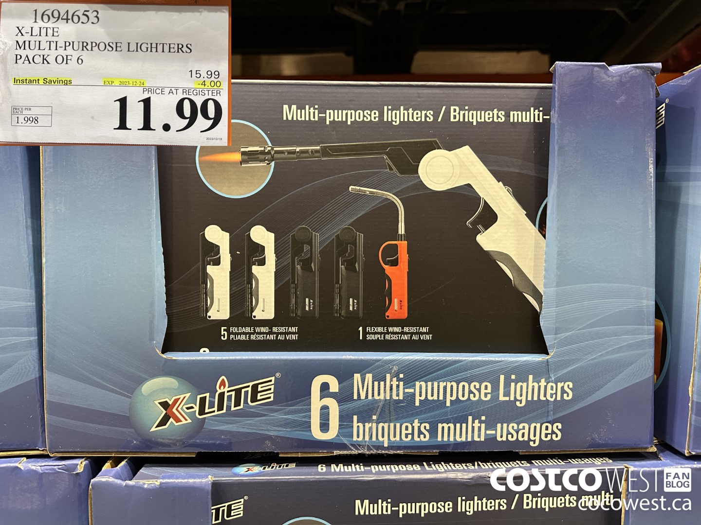 1694653 X-LITE MULTI-PURPOSE LIGHTERS PACK OF 6 ($4.00 INSTANT SAVINGS EXPIRES ON 2023-12-24) $11.99