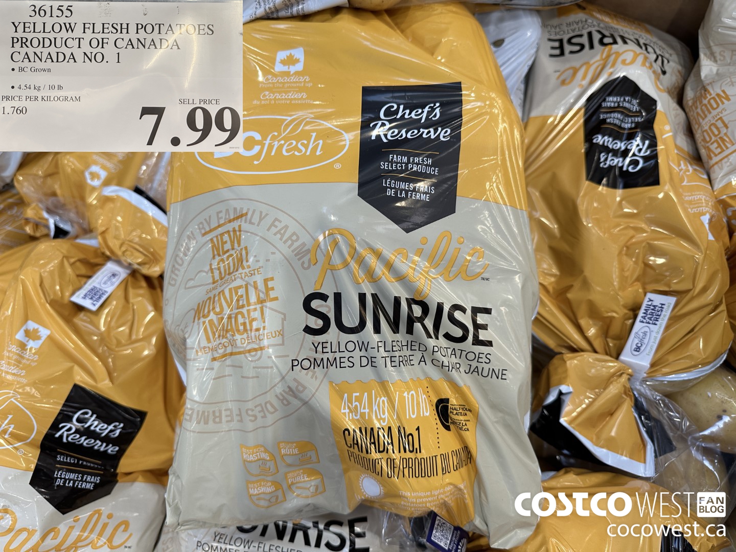 36155 YELLOW FLESH POTATOES PRODUCT OF CANADA CANADA NO. 1 $7.99