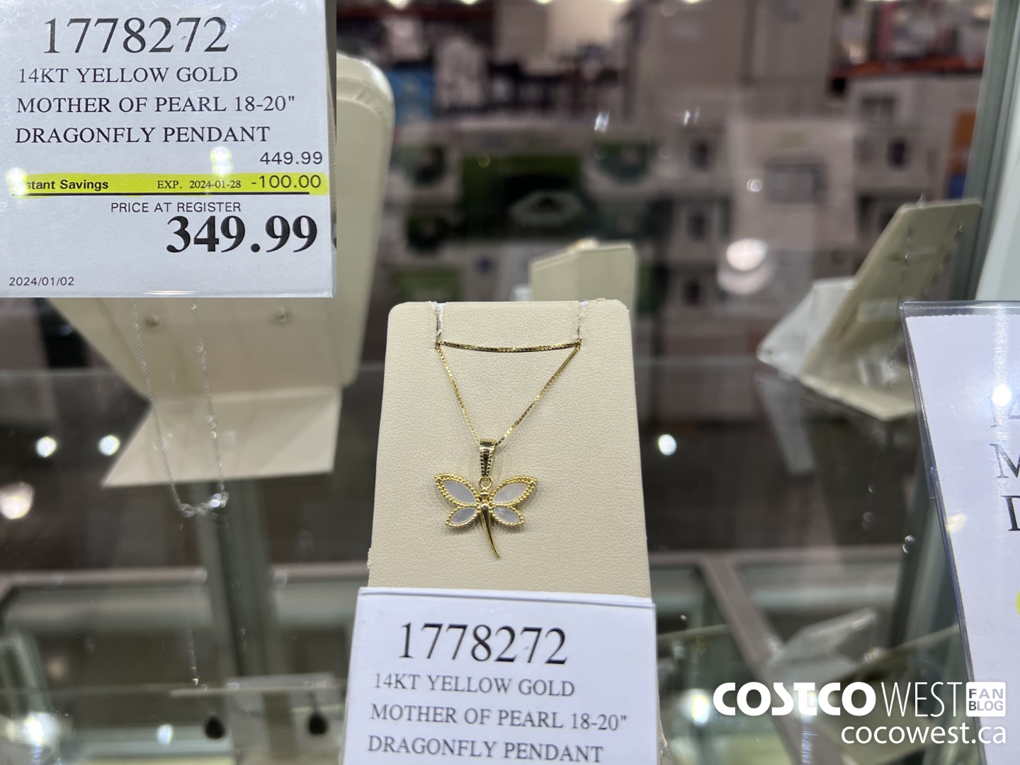 1778272 14KT YELLOW GOLD MOTHER OF PEARL 18-20