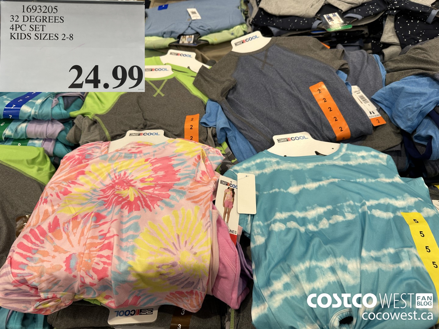 1693205 32 DEGREES 4PC SET KIDS SIZES 2-8 $24.99