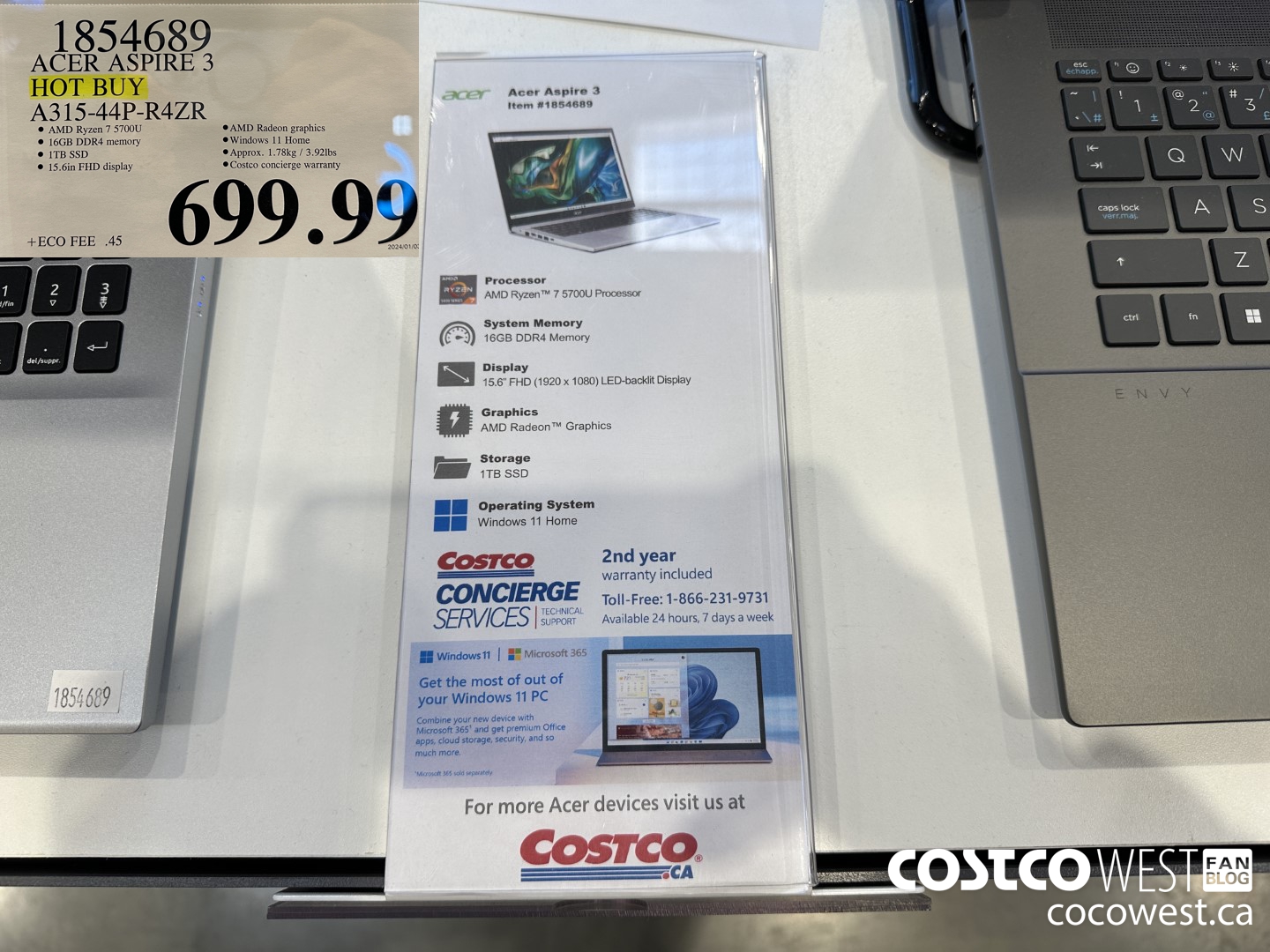 1854689 ACER ASPIRE 3 A315-44P-R4ZR $699.99