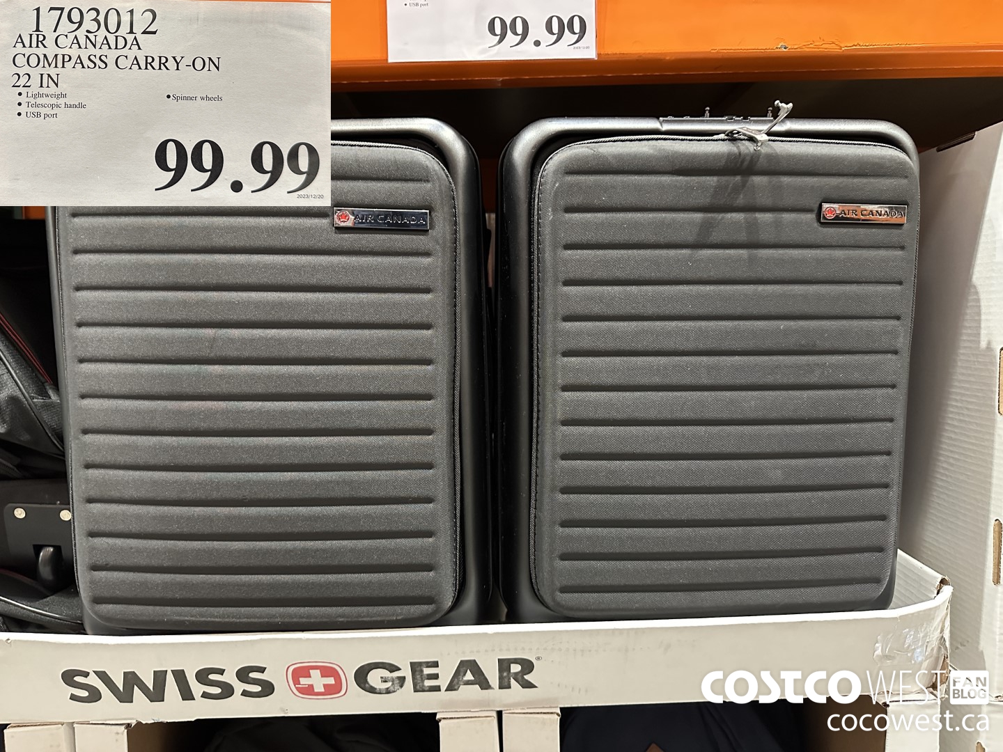 1793012 AIR CANADA COMPASS CARRY-ON 22 IN $99.99