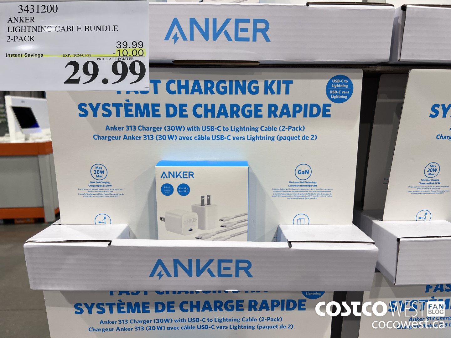 3431200 ANKER LIGHTNING CABLE BUNDLE 2-PACK ($10.00 INSTANT SAVINGS EXPIRES ON 2024-01-28) $29.99