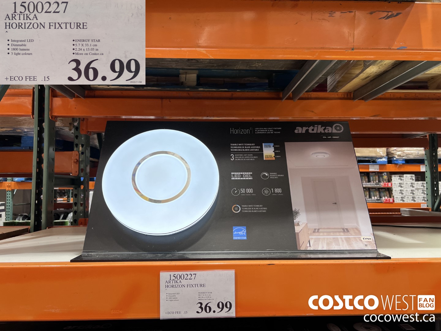 1500227 ARTIKA LED CEILING FIXTURE HORIZON  $36.99