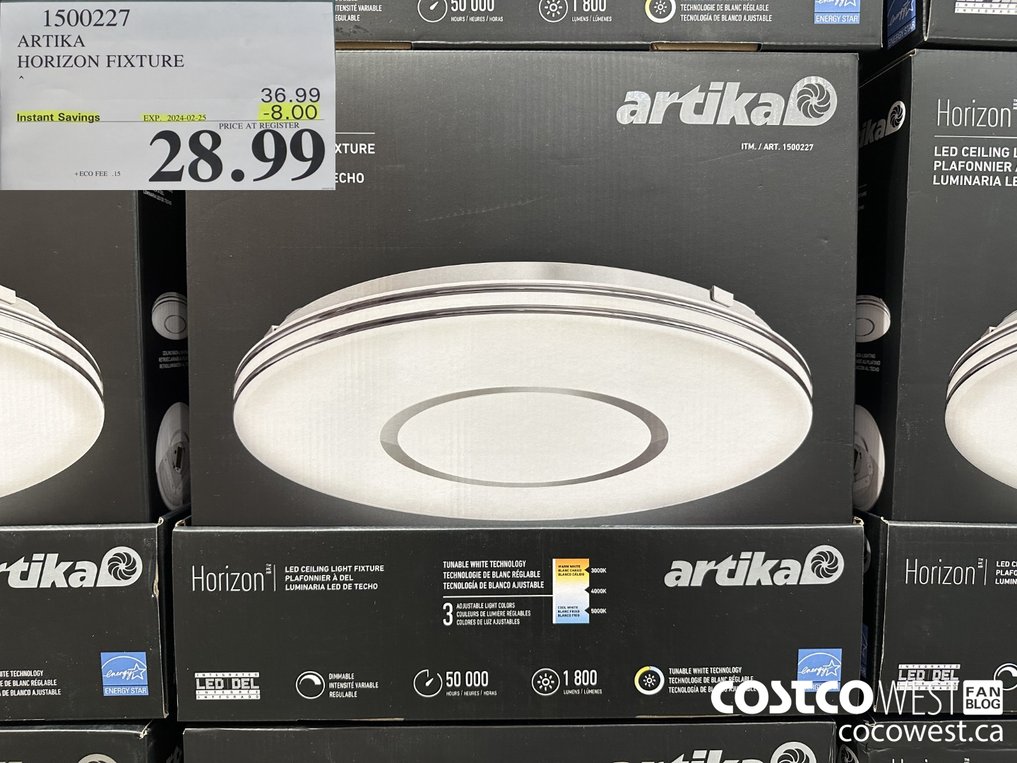 1500227 ARTIKA LED CEILING FIXTURE HORIZON  ($8.00 INSTANT SAVINGS EXPIRES ON 2024-02-25) $28.99