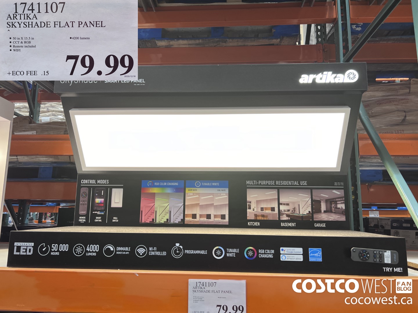 1741107 ARTIKA SKYSHADE FLAT PANEL $79.99