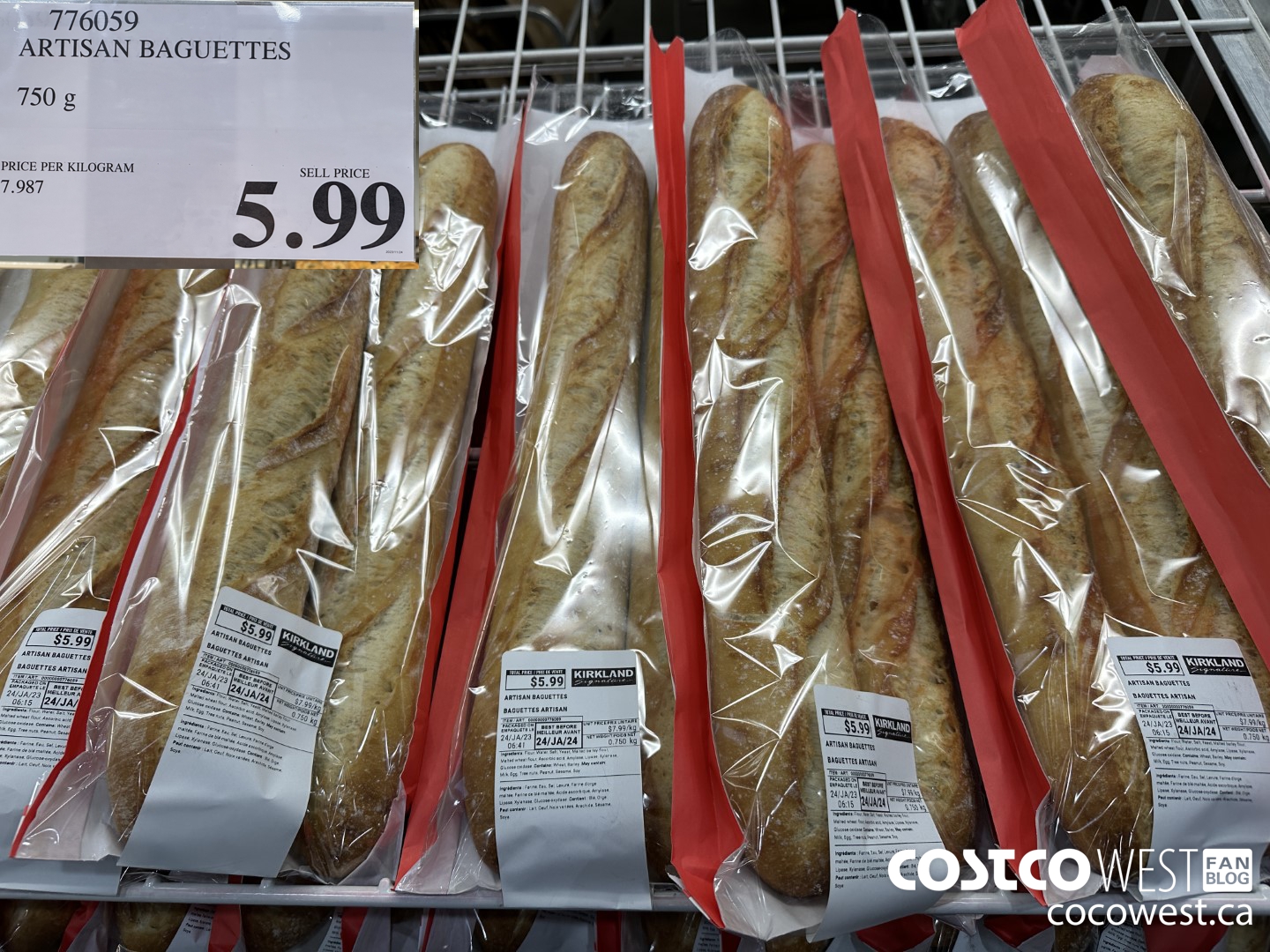776059 ARTISAN BAGUETTES 750g $5.99
