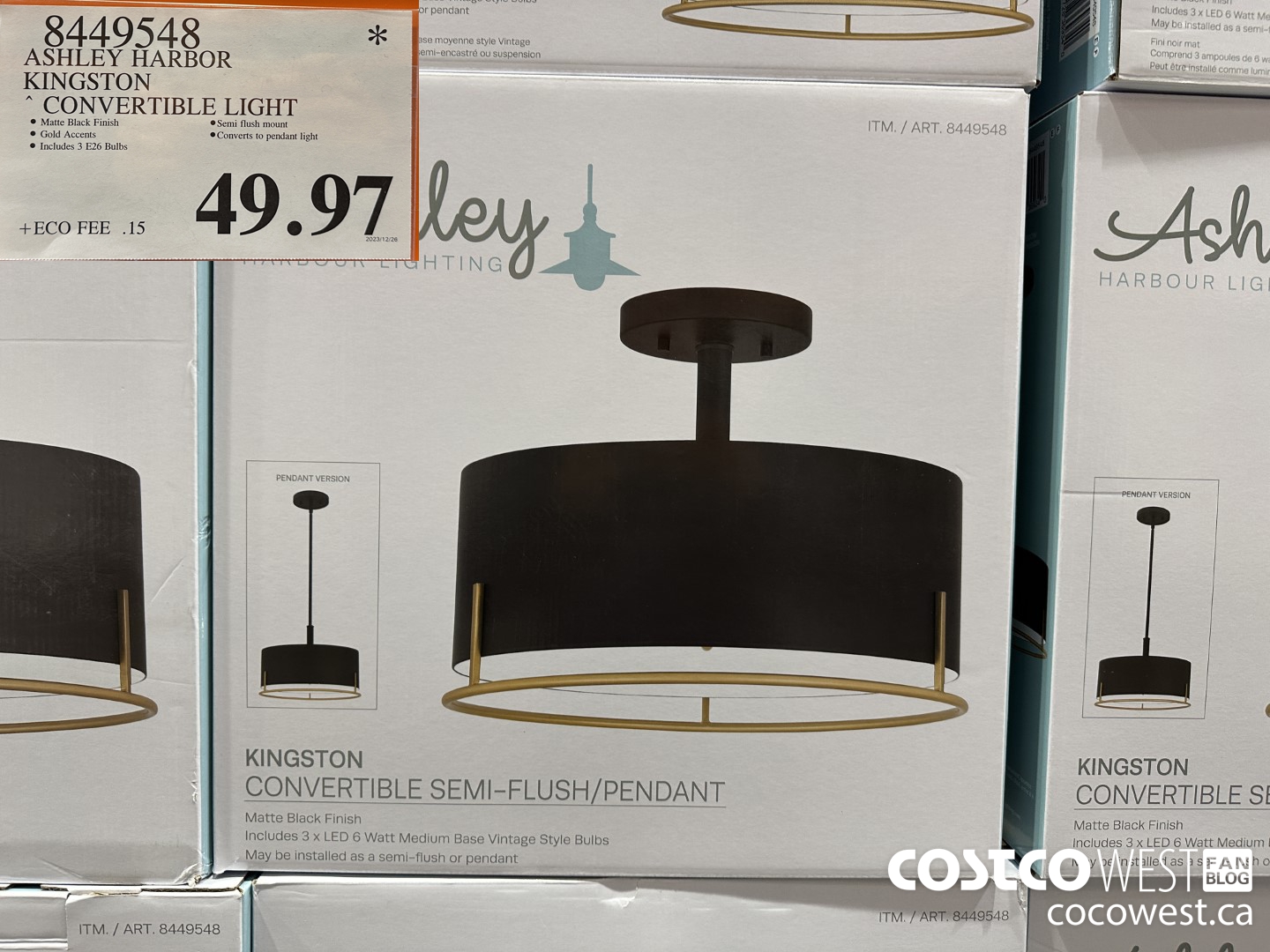 8449548 ASHLEY HARBOR KINGSTON CONVERTIBLE LIGHT $49.97